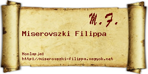 Miserovszki Filippa névjegykártya
